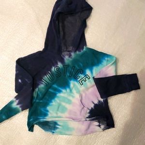 Justice Active Hooded Shirt Sz 6